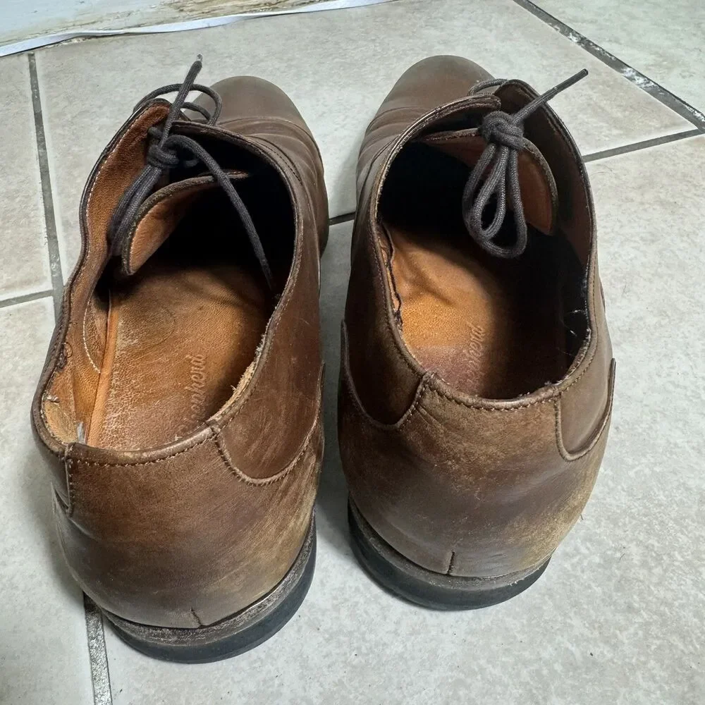 Wolf & Shepherd Men's 12 A Cap Toe Oxford Dress Shoes Brown Portugal